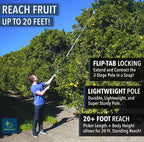 EVERSPROUT 4.5 to 12 Ft Fruit Picker with TwistOn Basket and Extension Pole
