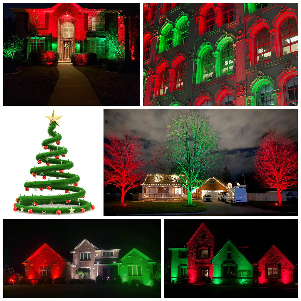 ALIDE Green MR16 GU5.3 Led Bulbs 5W,20W 35W 50W Halogen Equivalent,12V Low Voltage MR16 Led Green Bulb Spotlights for Outdoor Landscape Yard Garden Tree Pool Holiday Christmas Lighting,38 Deg,3 Pack