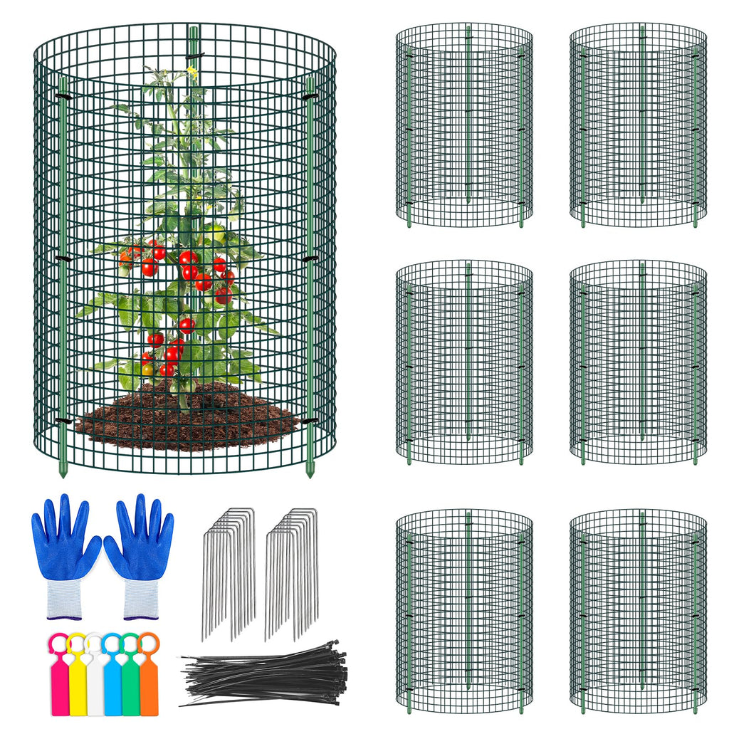 6 Set Wire Plant Protector from Animals - 12"x16" 18Pcs Metal Mesh