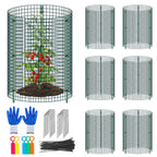 6 Set Wire Plant Protector from Animals - 12"x16" 18Pcs Metal Mesh