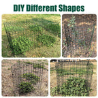 KEOHOLI 10 Packs Plant Protectors Cages from Animals, 12" x 12" 30 Pcs Wire Meshs with 200 Pcs Zip Ties and 30 Pcs Stakes, Plant Protector Cages from Rabbits Squirrels Chicken for Vegetables Flowers