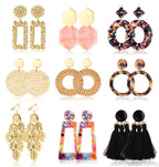 HAIAISO 9Pairs Clip on Drop Earrings for Women, Non Piercing