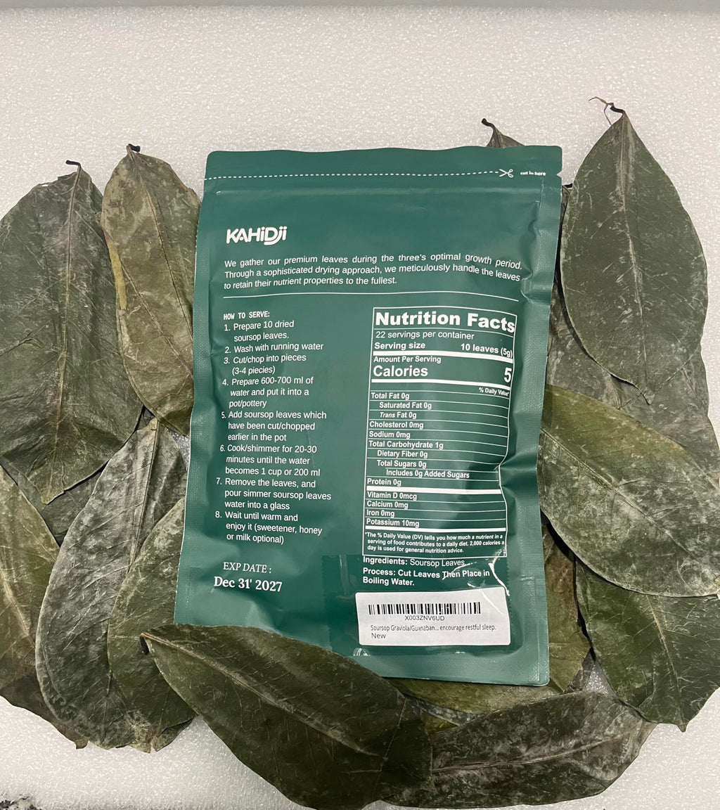 320 + Premium Soursop Graviola Dried Leaves Tea, 320 + Whole Soursop Leaves, Graviola, Guanabana, Hoja Guanabana - 120 g