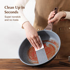 SENSARTE Nonstick Frying Pan Skillet, 9.5-inch Swiss Granite Omelette Pan
