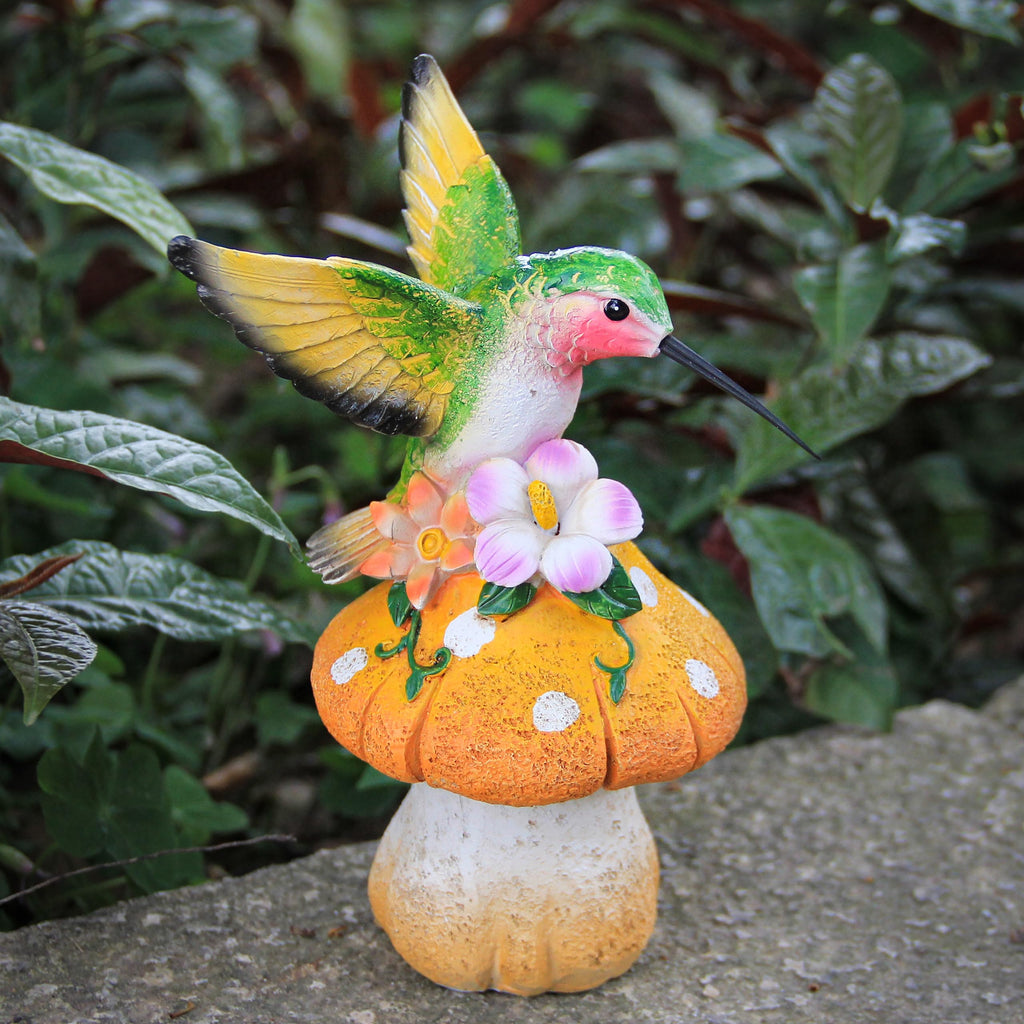 Smadeer Lifelike Hummingbird Sculpture Fairy Garden Accessories Yard Porch Patio Lawn Decor＆Home Accents