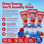 The Loaded Tea Shop Rocket Pop Collagen + Protein Energy Drink Mix, 5ct