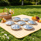 Aluminum Foil Elastic Food Cover, New Reusable Fresh Keeping Food Cover for Kitchen, Parties & Picnics, Heat Retaining Food Storage Covers for Bowls, Plates, Pots & Containers (50 Pcs)