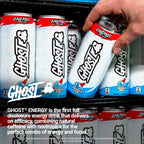 GHOST Energy Drink, Zero Sugars, 12-Pack, 'Merica Pop, 16oz