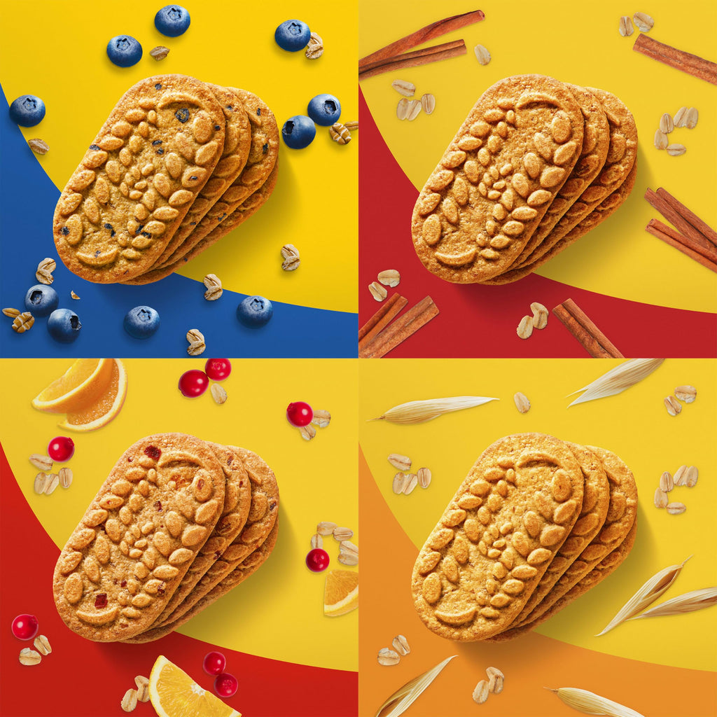 belVita Breakfast Bars Biscuits Variety Pack, 4 Flavors, 30 Packs