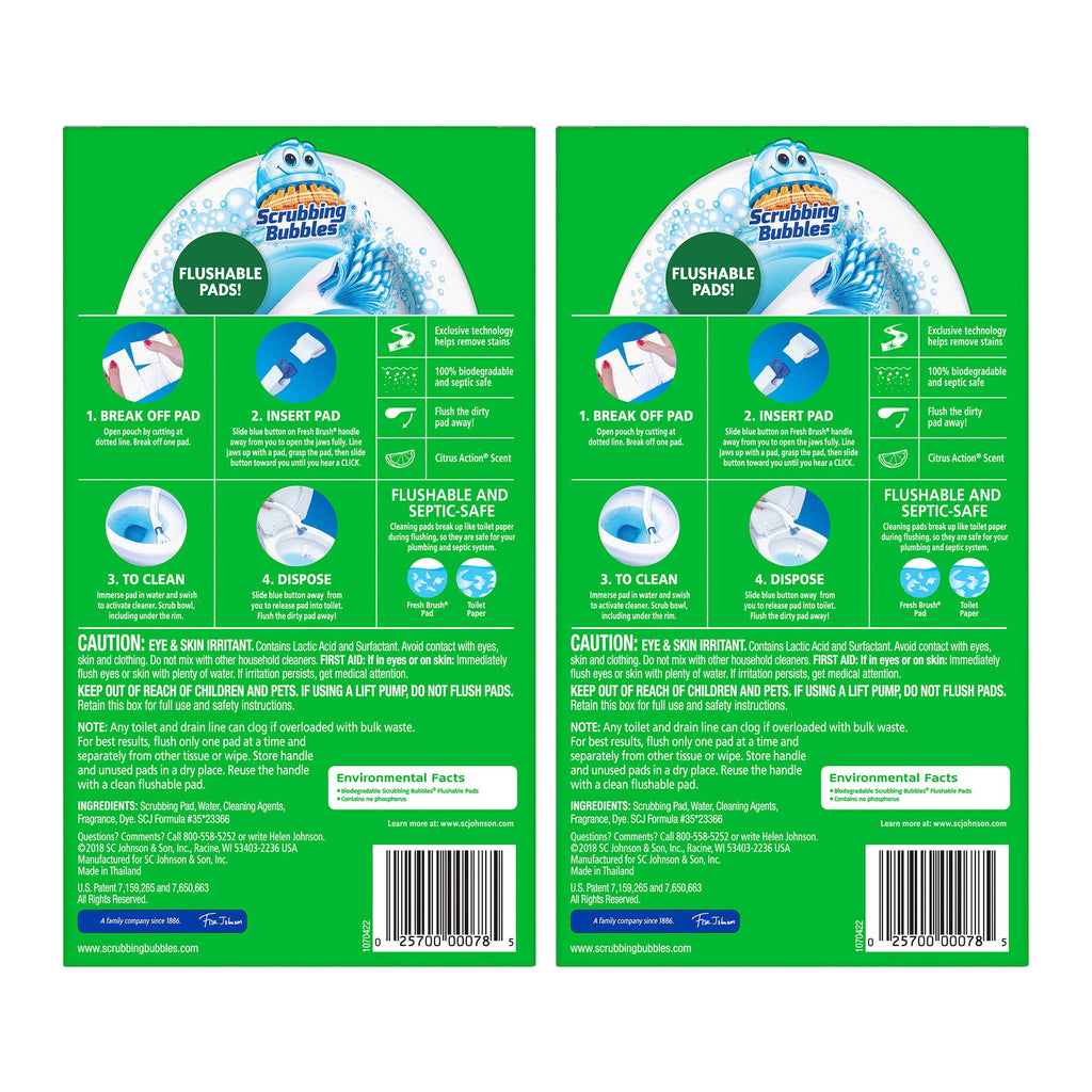 Scrubbing Bubbles Fresh Brush Flushable Cleaner Refills, 20 Count, (2-Pack)