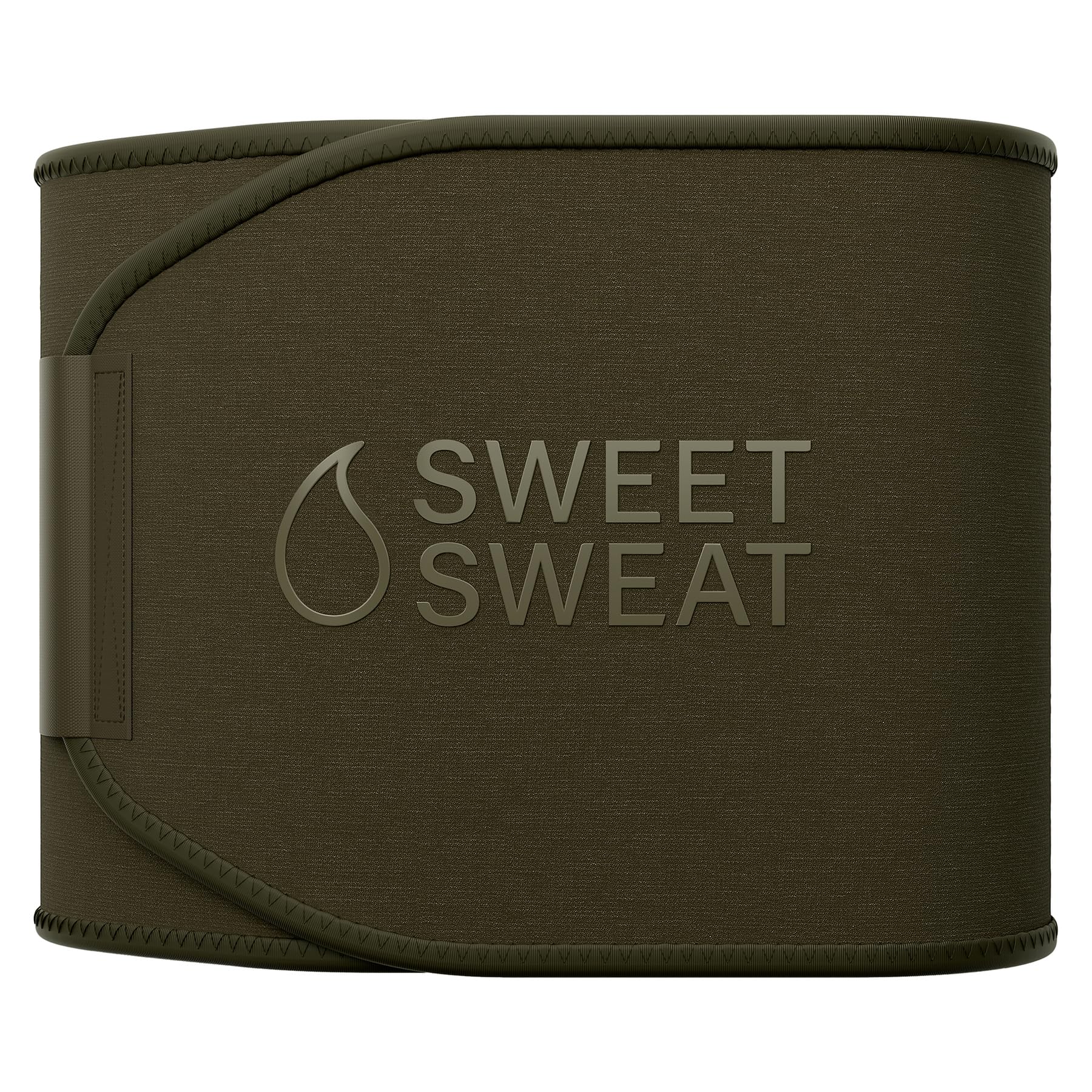 Sports Research Sweet Sweat Waist Trimmer (Core Series) - Premium Sweat Enhancing Fitness Band for Women & Men - Adjustable Fit �� Latex-Free Neoprene - Matte Green, Large