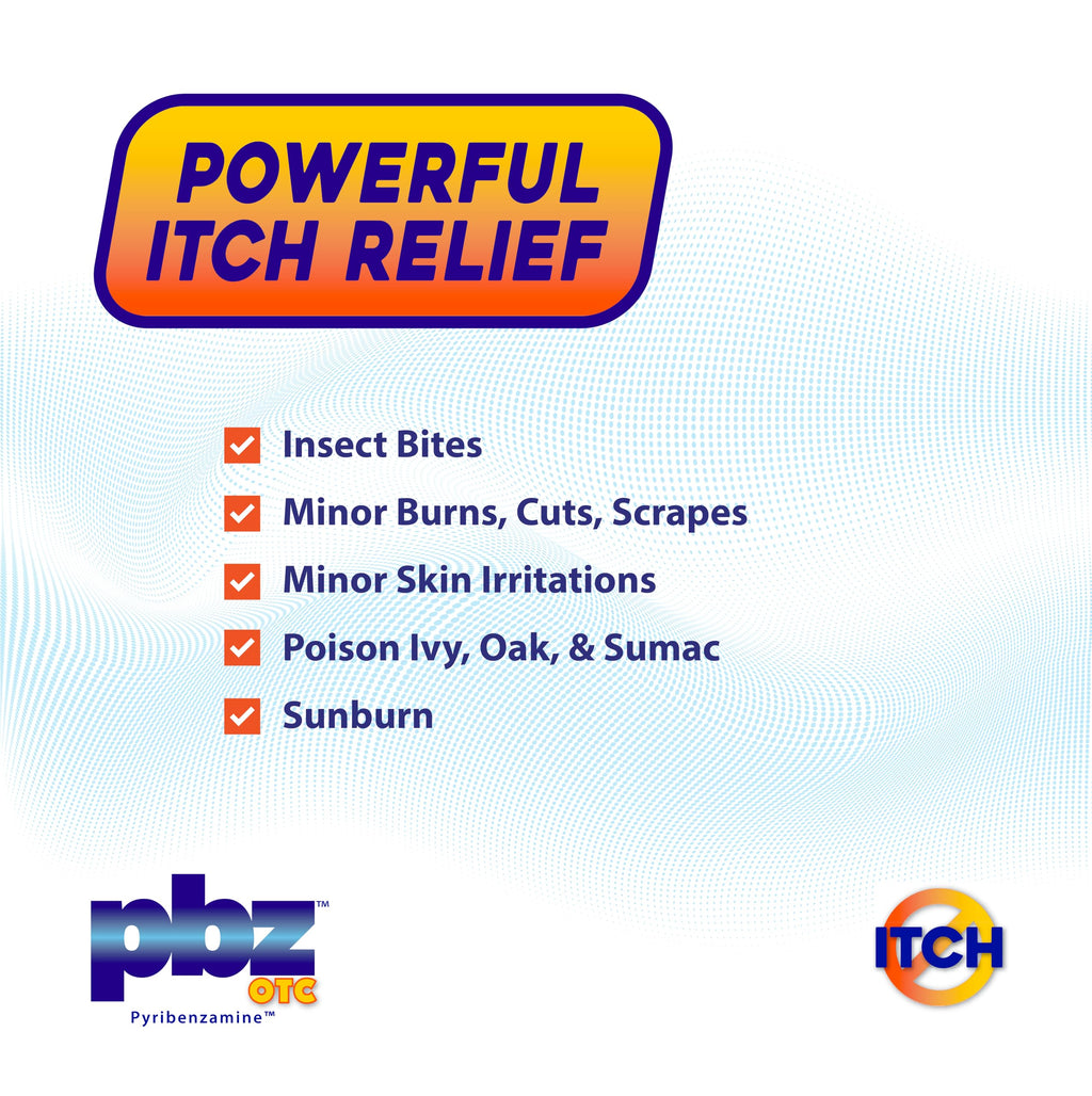 PBZ OTC Antihistamine Cream with 1% Tripelennamine HCl, Kid Safe Itch Relief, 1 Oz, 3 Pack