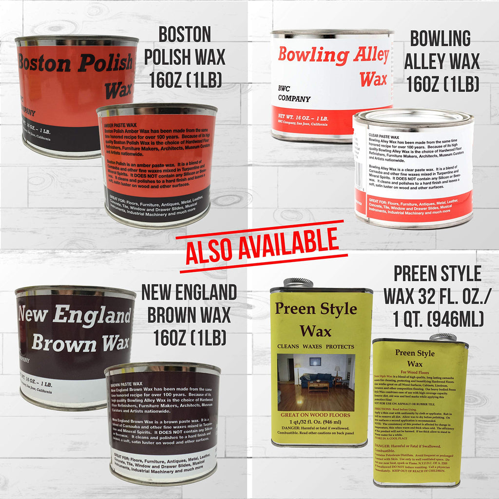 BWC Company, Bowling Alley Wax, Clear Paste, 16 oz. Can - Surface Protection Wax for Polishing & Cleaning