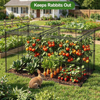 TAOMENNI Crop Cage, 45"×23"×24" Garden Cage to Keep Animals Out, Chicken Wire Cloche, Heavy-Duty Plant Protector for Raised Garden Bed, Protect Vegetables from Rabbits Squirrels
