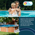 U.S. Pool Supply 1.5" Heavy-Duty Above Ground Pool Hose Replacement Kit - 3 Foot and 6 Foot Hoses, 2 Connection Adapters, 4 Clamps - Compatible with Intex Pool Filter Pumps