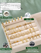 BESTEEL Hypoallergenic Flat Back Earrings Cartilage Earring Stacks 18 Pairs