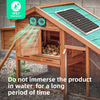 TIMEBAL Solar Powered Exhaust Fan for Shed, 350 CFM High Airflow Solar Vent Fan with Dual Waterproof Fans, Outdoor Cooling Ventilation for Chicken Coop, Greenhouse, Dog House