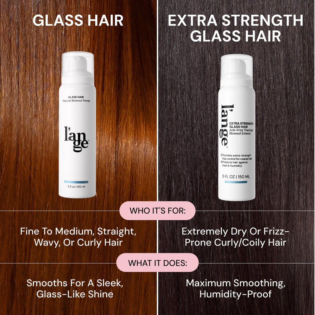 L'ANGE HAIR Glass Hair Heat Protectant Spray | Anti-Frizz Blow Dry Mist | Long Lasting Hold & Shine | Humidity Protection | Thermal Heat Protection Spray | Lightweight Blow Out Primer, 5 fl oz Bottle