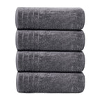 Tens Towels 4 Piece Extra Large Bath Towels 30 x 60 Inches, Dark Grey