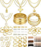 FANDY 137 Pieces Gold Jewelry Set for Women