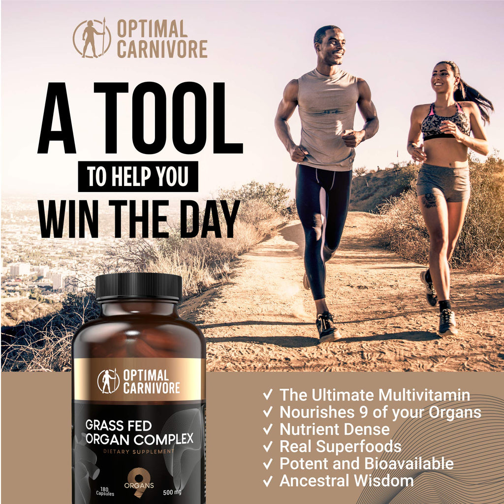 Beef Organ Supplement | 9-Organ Complex from Grass-Fed New Zealand Cattle | Whole-Food Multivitamin Alternative for Energy, Digestion, Immune & Brain Support | 30 Day Supply