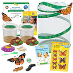 Insect Lore Butterfly Garden Kit with Live Caterpillars – Grow 10 Painted Lady Butterflies - STEM Learning Activity, Habitat with Journal, Stickers, Seeds & Figurines - As Seen on TV