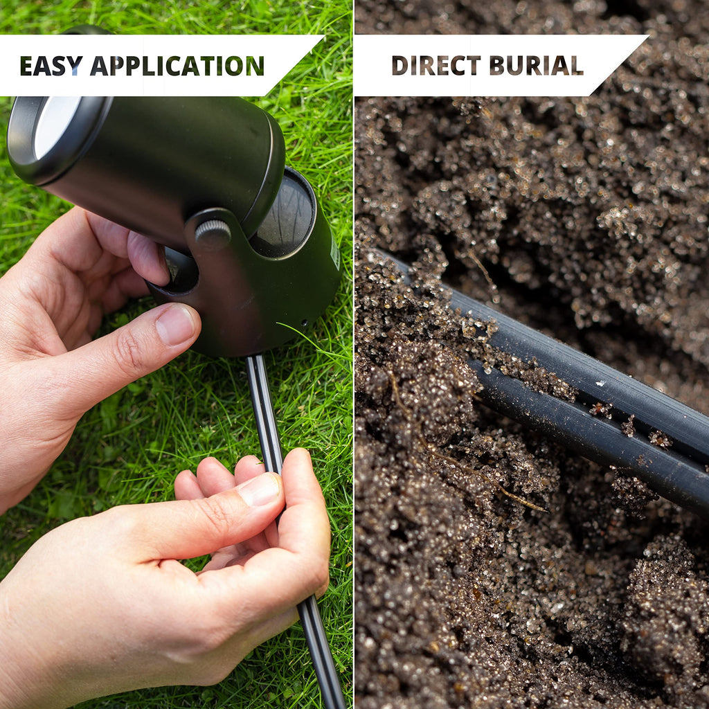 Wirefy 16/2 Low Voltage Landscape Wire 50 ft | Low Voltage Landscape Lighting Wire | Pure Copper | Outdoor Direct Burial | 16-Gauge 2-Conductor 50 Feet