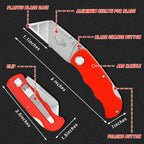 JETMORE 12 Pack Box Cutter, Folding Utility Knife with Spare 30 Pcs Blades, Sharp Box Cutters for Cardboard, Package, Carpet, Crafts, Navajas Para Trabajo, Razor Knife, Folding Knives, Box Opener