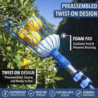 EVERSPROUT 4.5 to 12 Ft Fruit Picker with TwistOn Basket and Extension Pole
