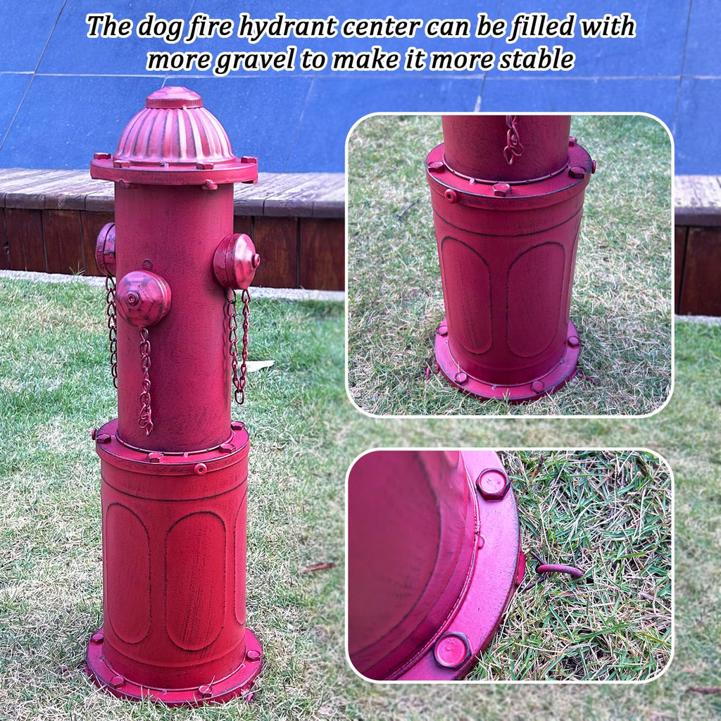 Dog Fire Hydrant Pee Post, 22.4" H Fake Fire Hydrant for Dogs to Pee on