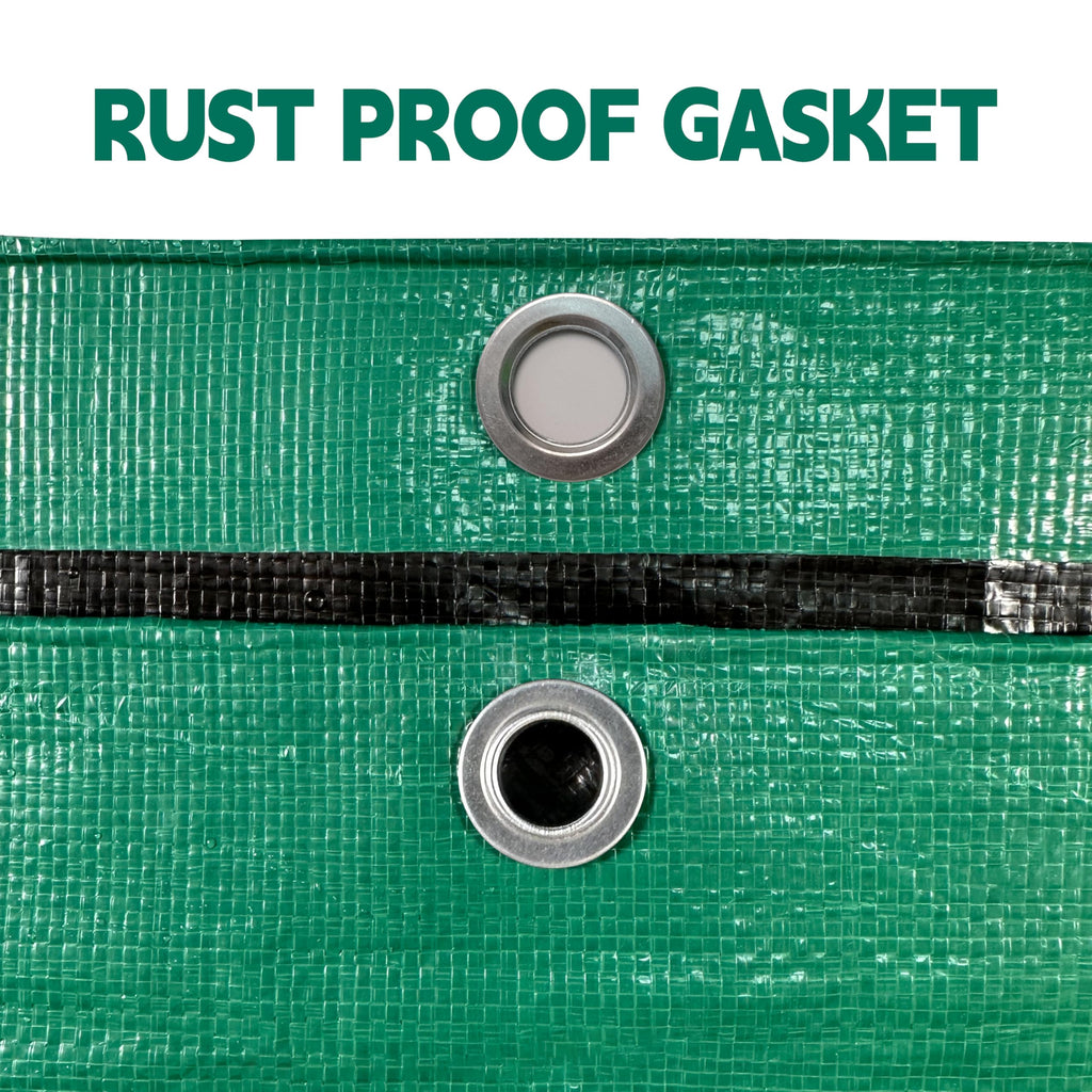 Tarp 15x15 ft Heavy Duty 100% Waterproof 10mil,UV Resistant,Durable Grommets and Reinforced Edges Green/Black Tarp for Camping, Swimming Pools,Car Coverage -by MVPNET