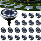 SOLPEX Solar Ground Lights 20 Pack, Solar Pathway Lights Outdoor Waterproof, Landscape Lighting for Garden, Walkway, Driveway, Yard, Deck, Patio, Swimming Pool (Cool White)