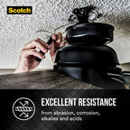 Scotch Vinyl 700 Electrical Tape, 5 Rolls, Black, 3/4-in x 66-ft, Commercial Grade, Rated for Temperatures Up to 194-Degree, Highly Flexible, Stretchy and Conformable (24413-BA-6)