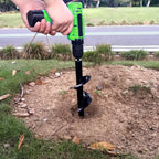 SYITCUN 4"X16" Heavy-Duty Auger Drill Bit for Planting - Garden Spiral Drill Bit - Bulb Planter Tool & Post Hole Digger - 3/8" Hex Drive
