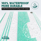 TARPAL Tarps 8x10 Feet Heavy Duty 12mil Tarp Waterproof Striped tarp Multipurpose Protective Cover Weather Proof,UV,Rip and Tear Proof（Green/White）