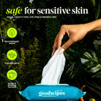 goodwipes Flushable Butt Wipes - Vitamin E & Aloe - Sewer & Septic Safe - Extra Large Adult Wet Wipes For Women & Men - Bathroom Essentials - Lavender, 318 Count (6 Packs + 1 Travel)