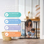 Regalo Safety 29"-38.5" Easy Step Baby Gate, Bottom of Stairs & Doorways