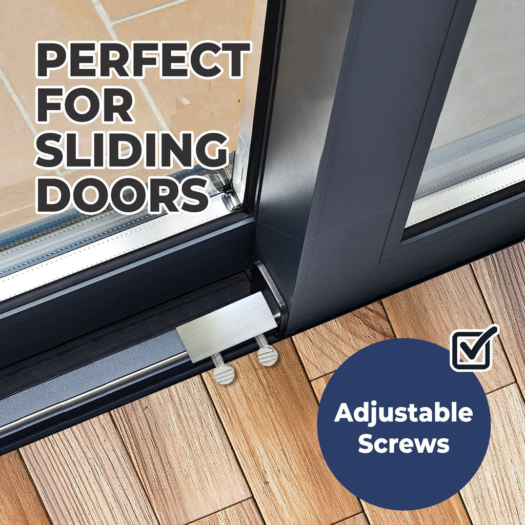 Window Locks, 15 Pack for Vertical and Horizontal Windows, Sliding Locks, Adjustable Aluminum Stoppers, Window Security, No-Drill Install, Fits Tracks up to 3/16" Wide