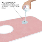 Utopia Towels 3 Pack Premium Unisex Adult Bibs for Elderly Women Men, Waterproof Bib for Eating, Adjustable and Washable (Pink)