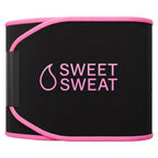Sports Research Sweet Sweat Waist Trimmer (Core Series) - Premium Sweat Enhancing Fitness Band for Women & Men - Adjustable Fit �� Latex-Free Neoprene - Pink Logo, Large