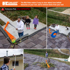 EZ Smart Mini Rake Head – Gutter Rake Tool for Removing Leaves & Debris from Roofs, Gutters & Hard-to-Reach Areas – Fits Standard Acme Thread & Recommended EZ Smart Pole (Not Included)