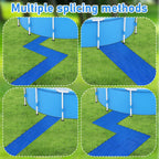 Hlimior 20Pcs Pool Drainage Mat,10.3" x 10.3"Above Ground Walkways, Pool Mat with Multiple Splicing Methods to Prevent Dirt from Entering The Pool,Interlocking Plastic Floor for Pools, Spas, Passways