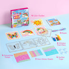 Klever Kits 4PCS Window Art, 2-in-1 Gems and Gels Suncatcher, 2 Ways to Play Diamond and Gels, Arts & Crafts Toys for Boys Girls, Christmas Birthday Gifts for Kids Age 6 and Up