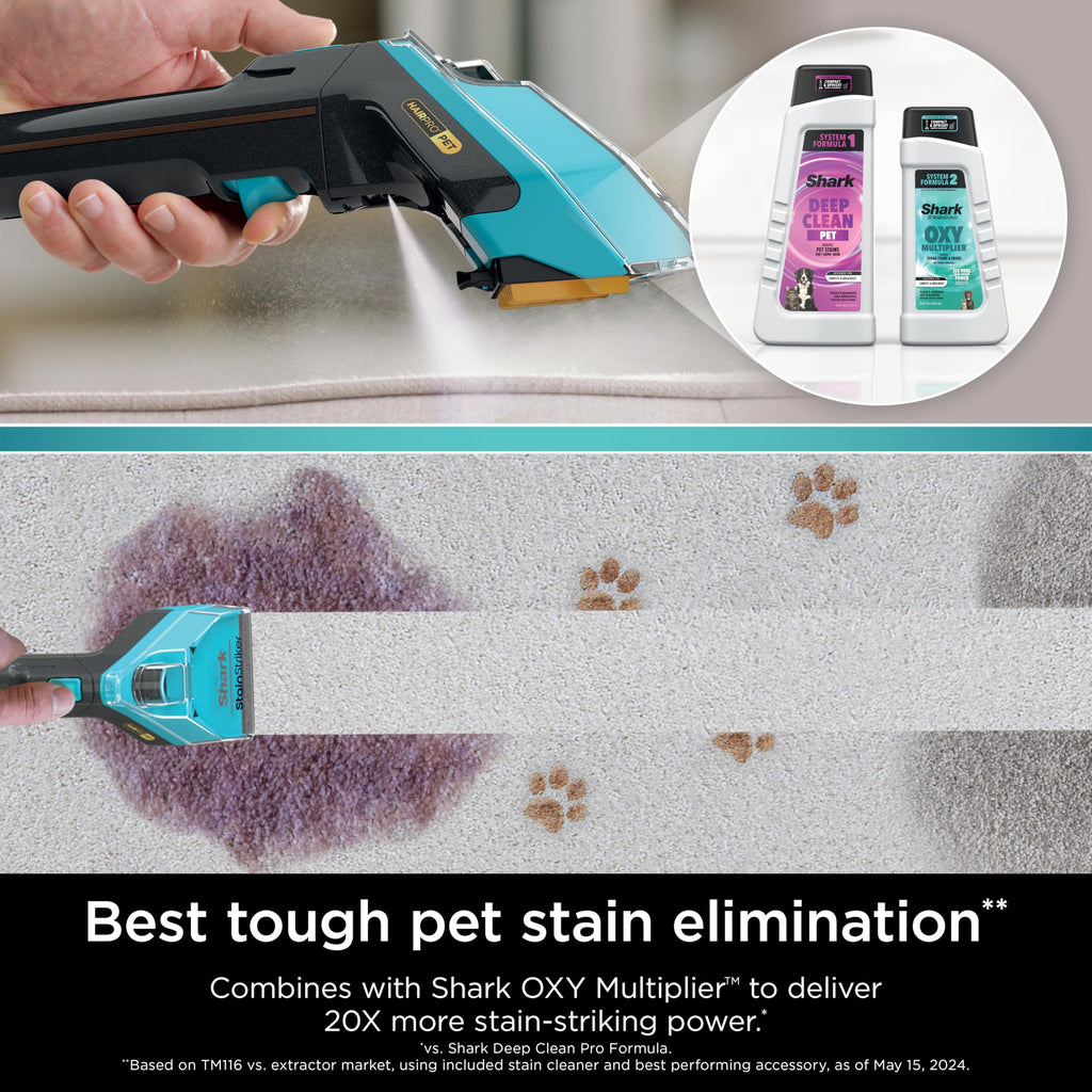 Shark Deep Clean Pet Formula for All Shark Upright and Portable Carpet Cleaners, Formulated for All Carpets, Upholstery & Area Rugs, Tackles Tough Pet Messes and Odors, 48oz, EXCP48