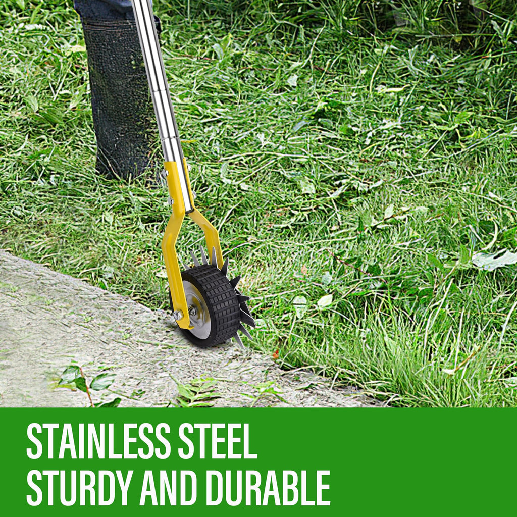 YEELOR Wheel Rotary Edger，Edger for Lawn Edges Alongside Sidewalks & Driveways，with A 58-Inch Adjustable Handle, Ideal for Enhancing The Beauty of Sidewalks, Driveways, and Garden Lawn Edges