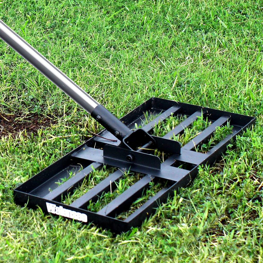 Walensee Lawn Leveling Rake, Reinforced Leveler with 6.5FT Steel Handle