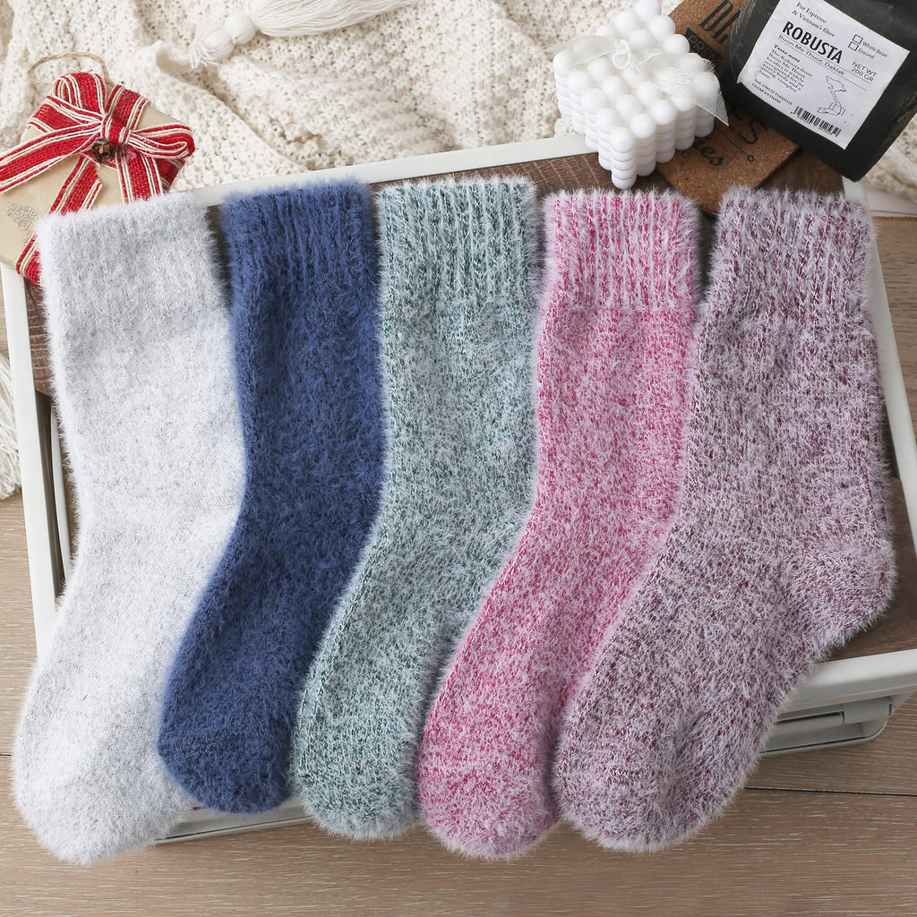 SISOSOCK Fuzzy Cozy Warm Winter Soft Fluffy Comfy Socks Gifts for Women