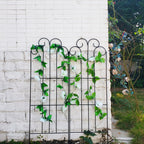 SCENDOR 2 Pack Black Garden Trellis for Climbing Plants 45” x 15.9” Iron Plant Support Climbing Vines and Flowers Stands Vegetables Patio Metal Lattices Grid Panels for Ivy Cucumbers