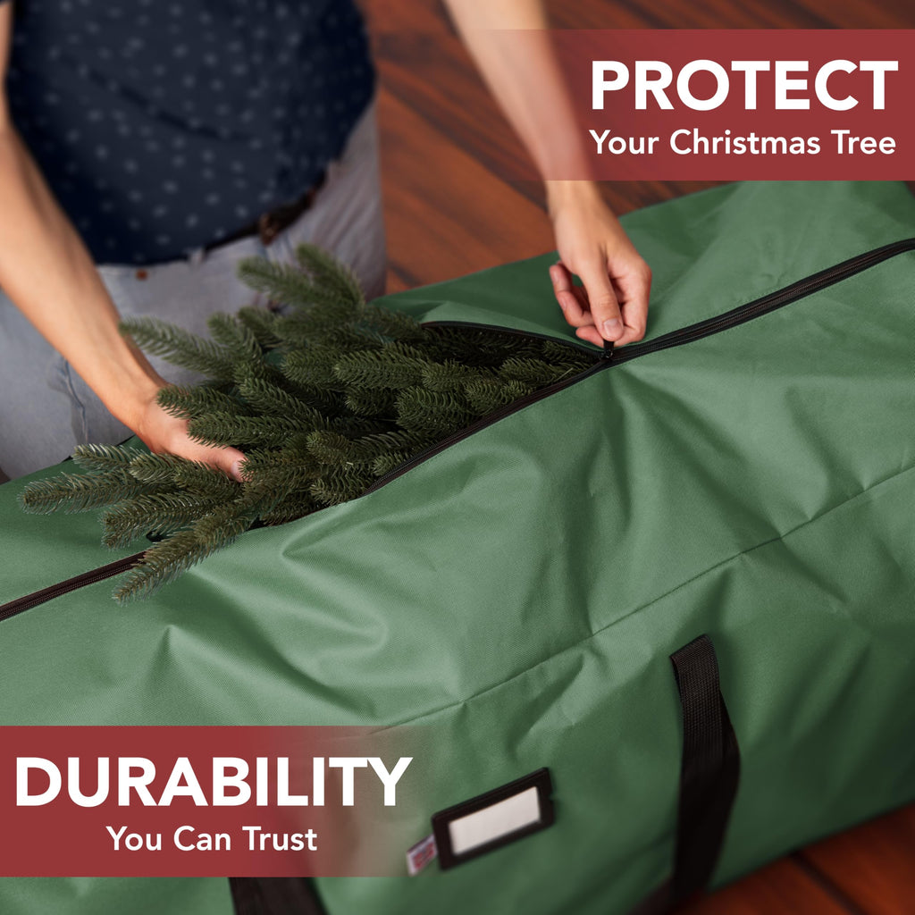 Holiday Cheer Christmas Tree Storage Bag Waterproof 9ft Green