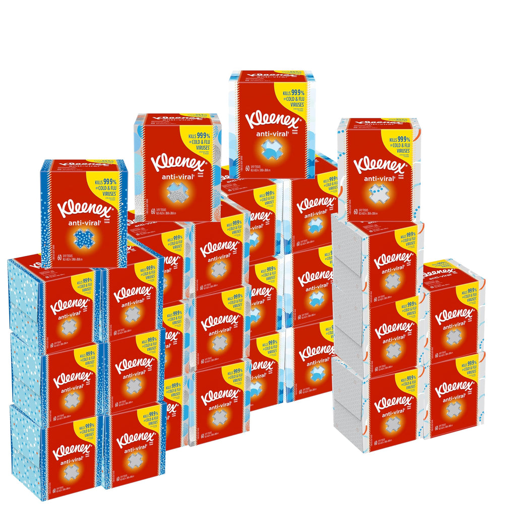 Kleenex Anti-Viral Facial Tissue, 68-Count (Box of 27), White